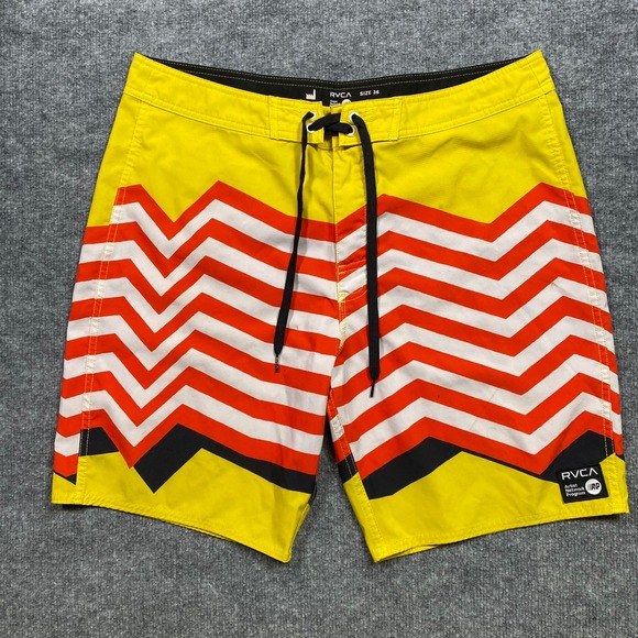 RVCA Other - RVCA Luke Pelletier Artist Network Program Board Shorts Mens 36 Yellow Chevron